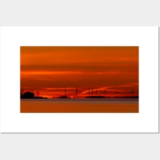 Amherst Island Wind Turbines at Sunset Posters and Art